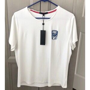 Greyson Scarlett Tee Women’s XL Short Sleeve Arctic White Wolf TGL Tiger New